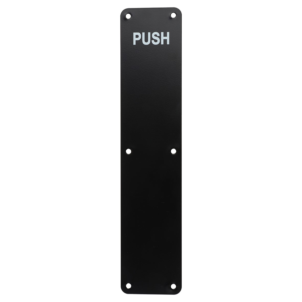 Stainless Steel Finger Plate - Push - 350 x 75 x 1.2mm - Radius - Matt Black