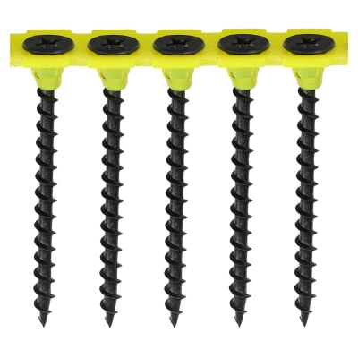 Collated Coarse Thread Drywall Screws - 3.5 x 50mm - Black Phosphate - Pack of 1000