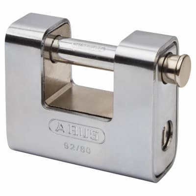 Series 92 Steel Shutter Padlock - 80mm Body - 37 x 17mm Shackle - Silver
