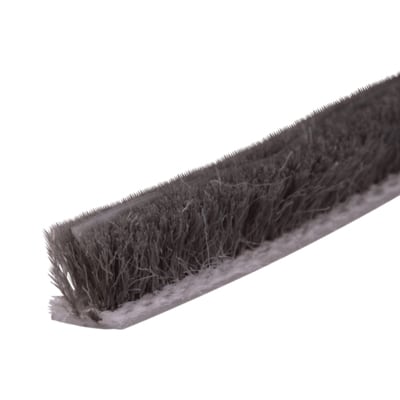 Sash Window Slide Pile with Fin - 100m Length - 5mm Pile - Grey