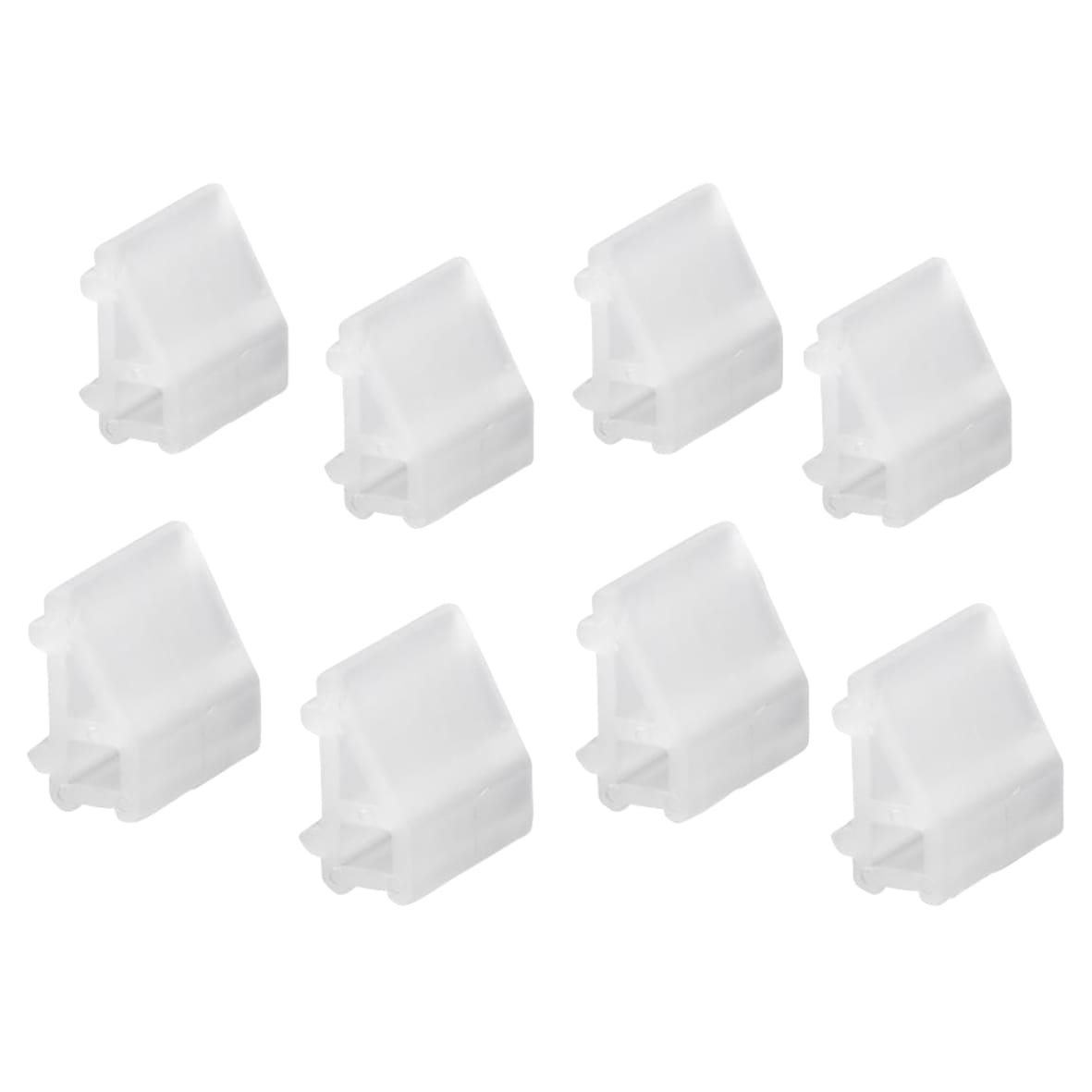 Top Track System - Décor Clips for Angled Metal Shelf - Translucent