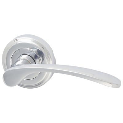 Marcus Polished Chrome Door Handles on Round Rose - Sophia Range