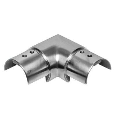 Sabco Balustrade 90° Handrail Connector - 40mm Diameter - Satin Stainless 354906P