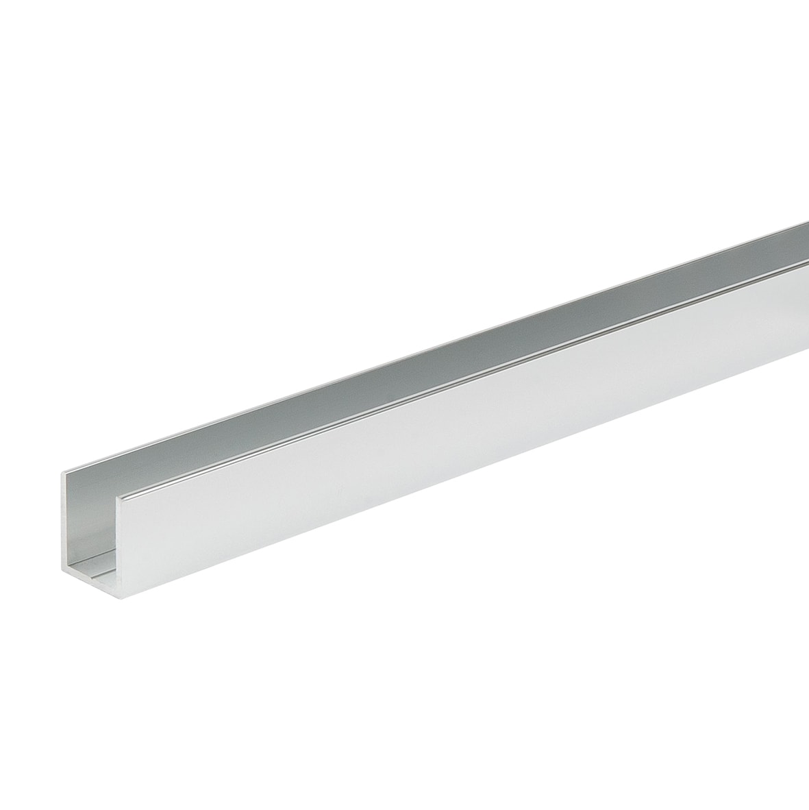 2500mm U Channel - 10-12mm Glass Shower Doors & Panels - Polished Aluminium