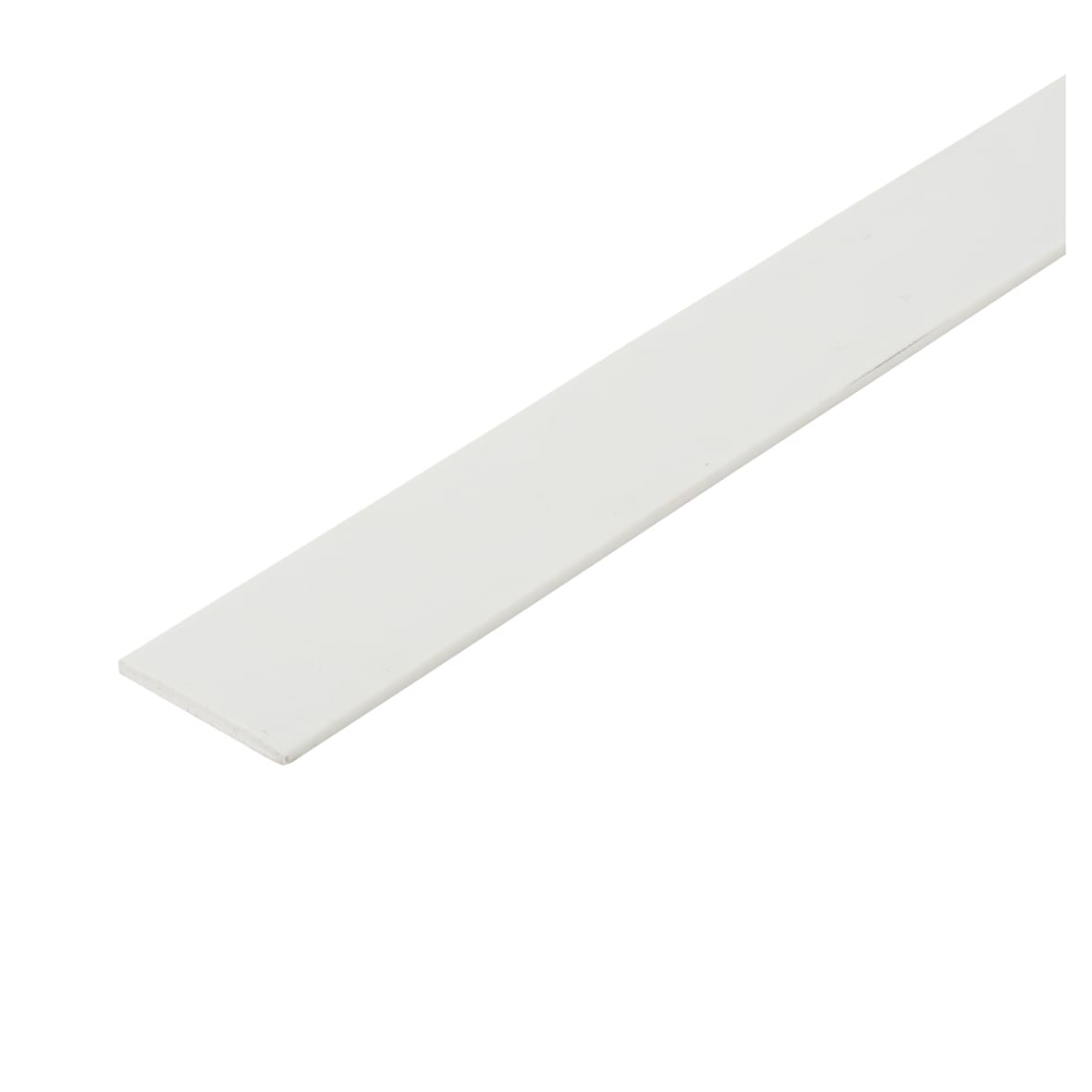 1000mm Plastic Flat Bar - 23.5 x 2mm - White