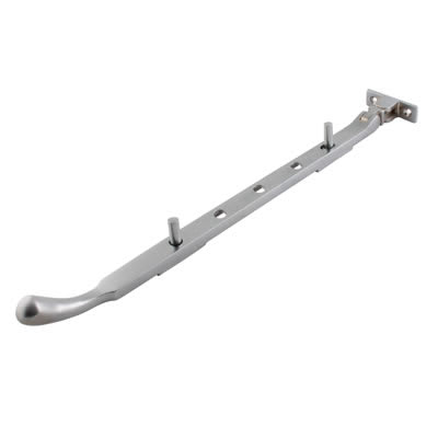 Cast Bulb End Casement Window Stay - 12"/300mm Length - Satin Chrome