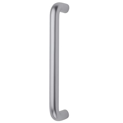 Satin Aluminium 19mm D-Bar Door Pull Handle - Bolt Fix - 300mm Centres