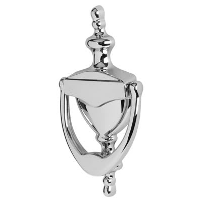 AR726K Traditional Urn Door Knocker - Polished Chrome - 151 x 76mm