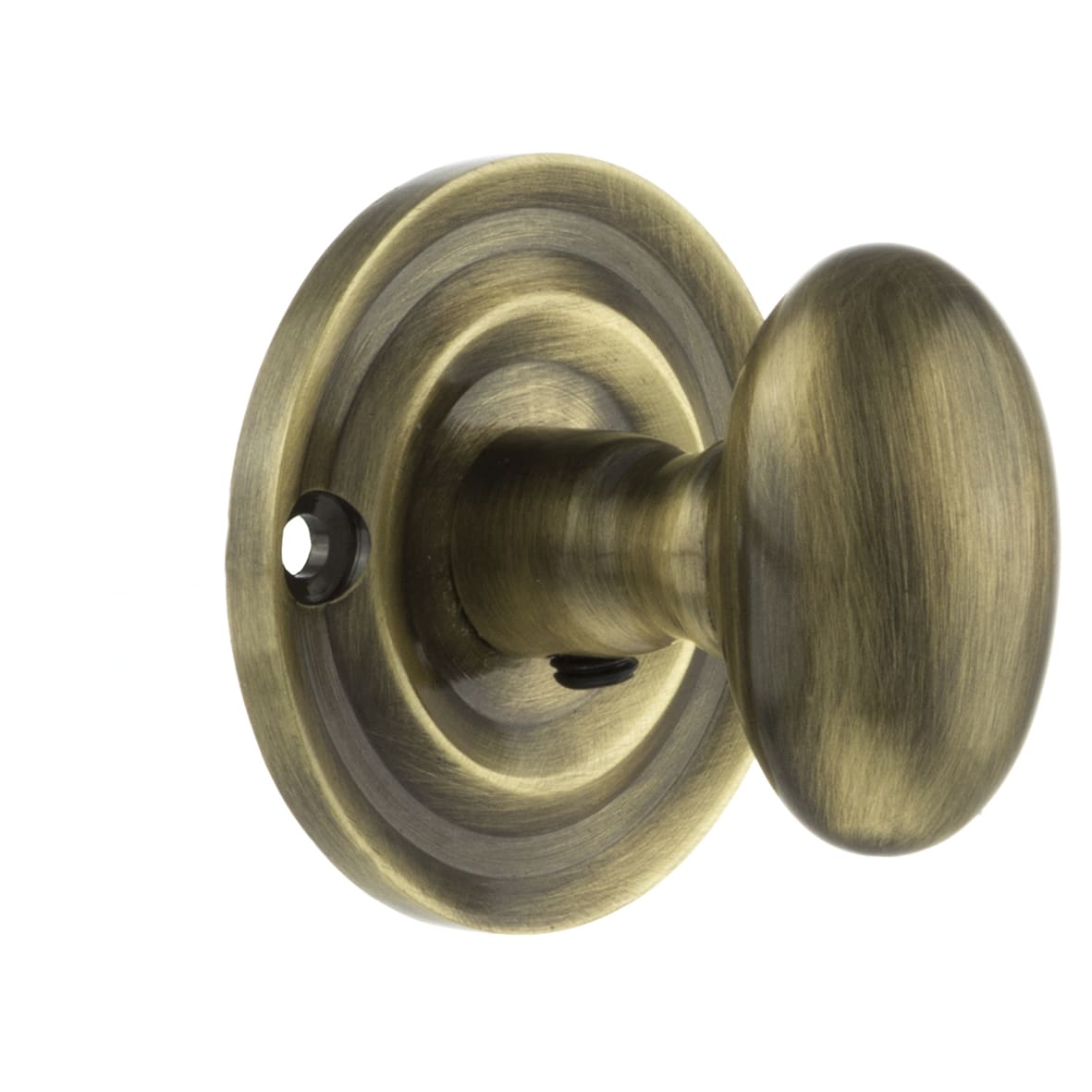 Old English Bathroom Turn and Release - 42mm Diameter - Antique Brass