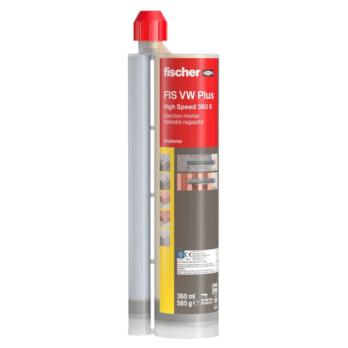 FIS VW Plus 360 S High Speed Styrene Free Vinylester Injection Mortar Resin - 360ml