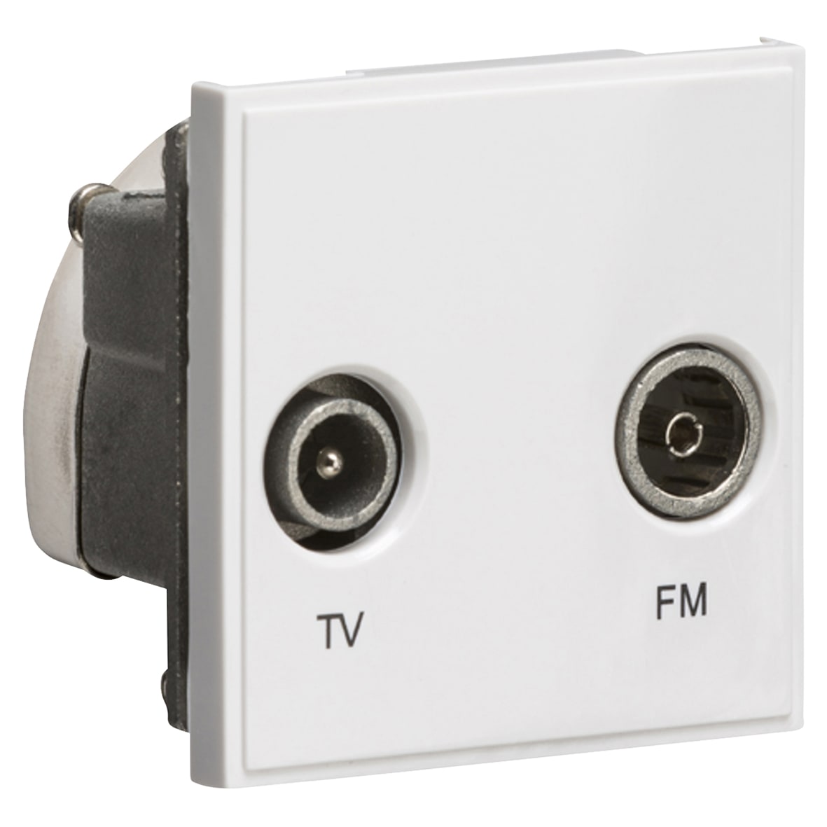 1 Gang TV + FM/DAB Outlet Diplexer Euro Module - White