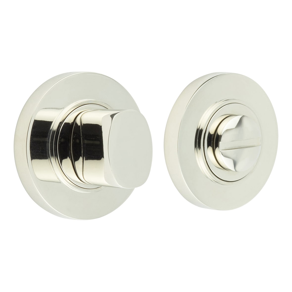 Inner 3 Turn & Release with Plain Rose - 47mm Diameter - Polished Nickel
