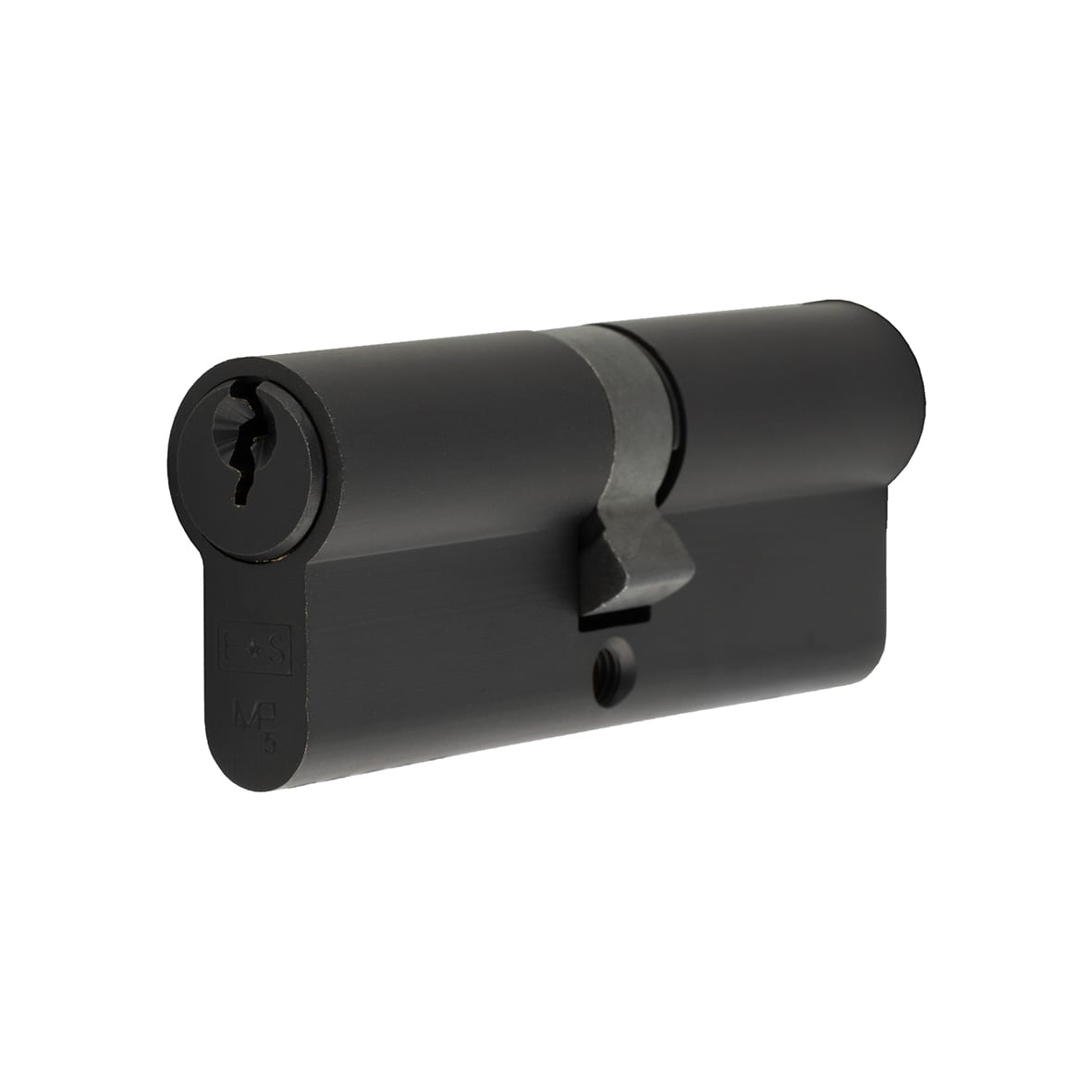 5 Pin 80mm Euro Double Cylinder - 40 + 40mm - Matt Black - Keyed to Differ