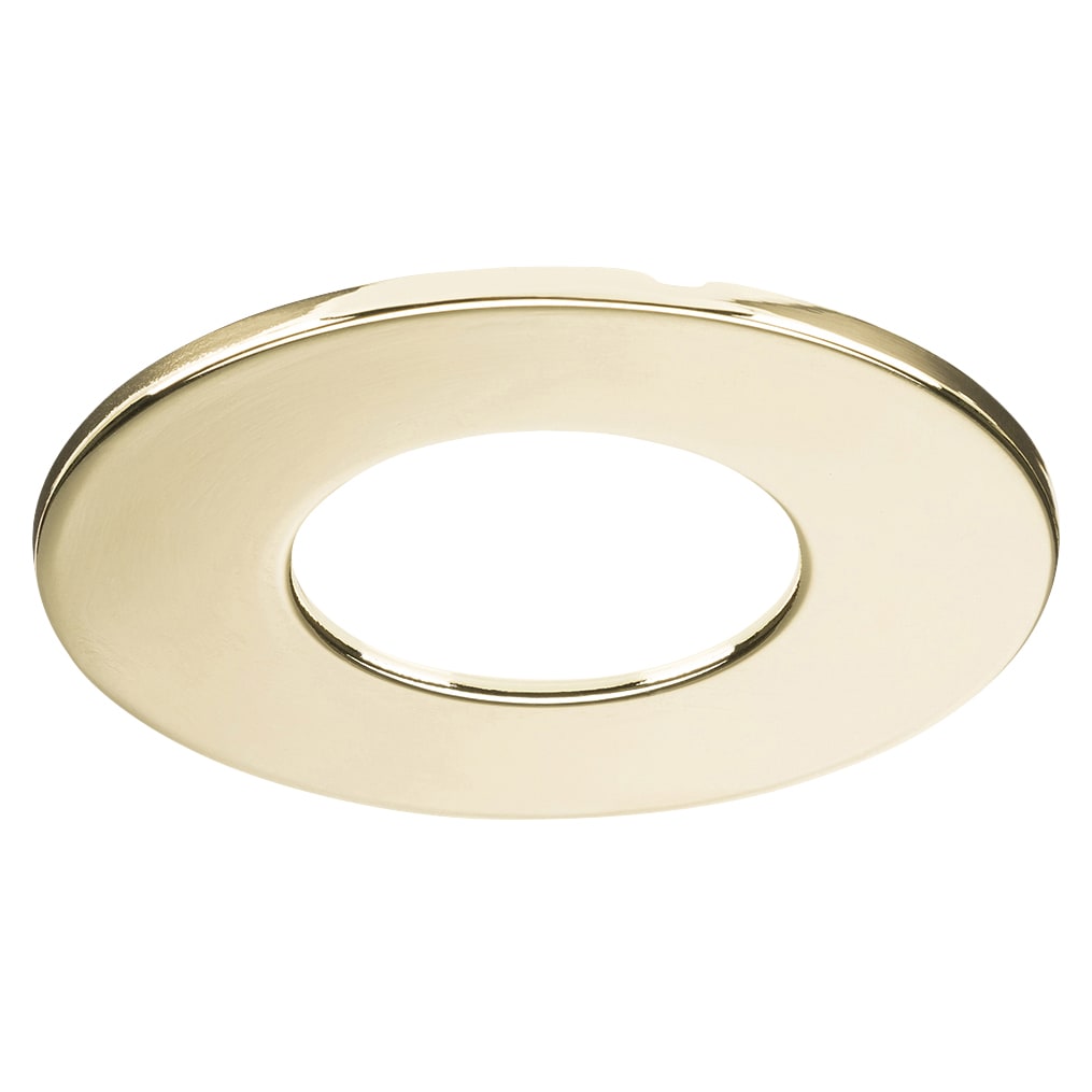 Fire Rated Recessed Flat Downlight Bezel - Polished Brass
