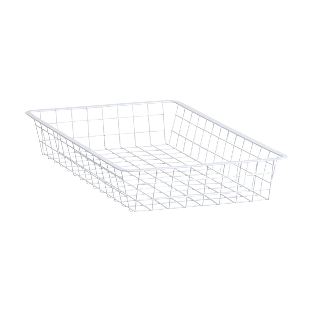 Top Track System - Click In Shallow Wire Basket - 327 x 527 x 85mm - White