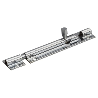 Polished Chrome Straight Barrel Bolt - Budget Range - 100 x 25mm