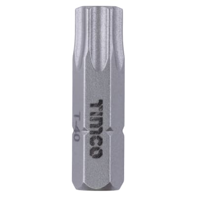 Steel Driver Bits - Torx - T40 - 25mm Length - Pack of 10