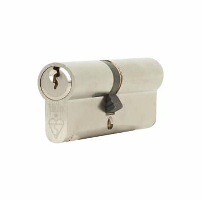 1 Star 6 Pin Kitemarked 100mm Euro Double Cylinder - 45 + 55mm - Pol Nickel - Keyed to Differ