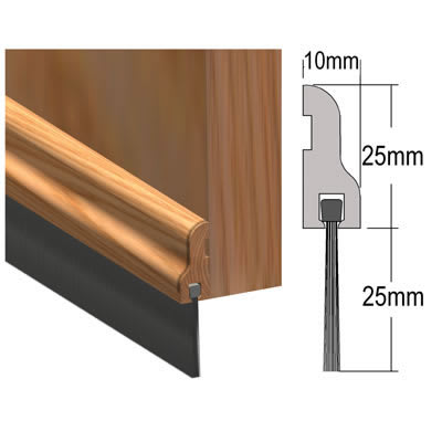 Brush BDS Wood Seal - 838mm Length - Brush Size 25mm - Wood Effect