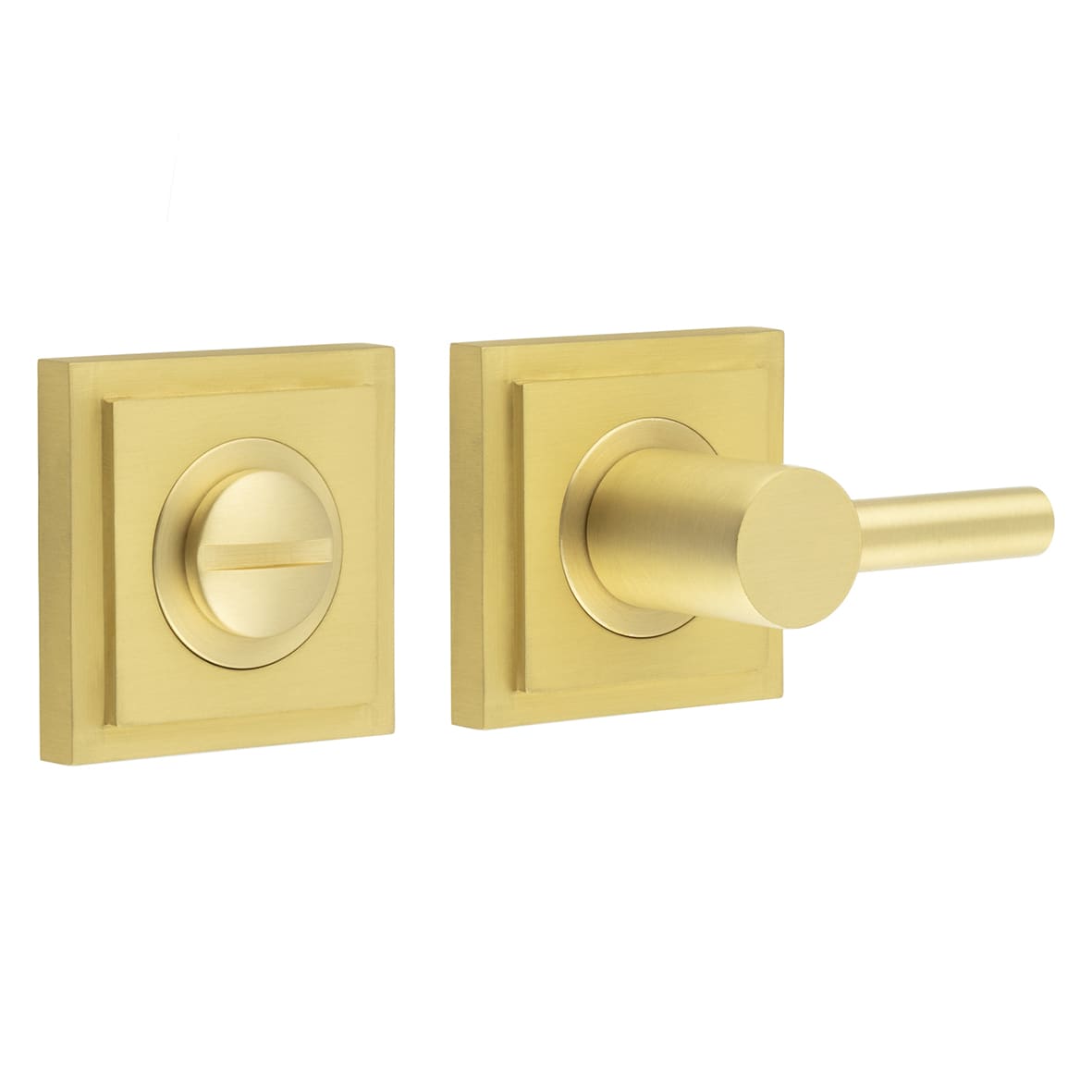 Easy Turn & Release with Square Stepped Rose - 50 x 50mm - Satin Brass
