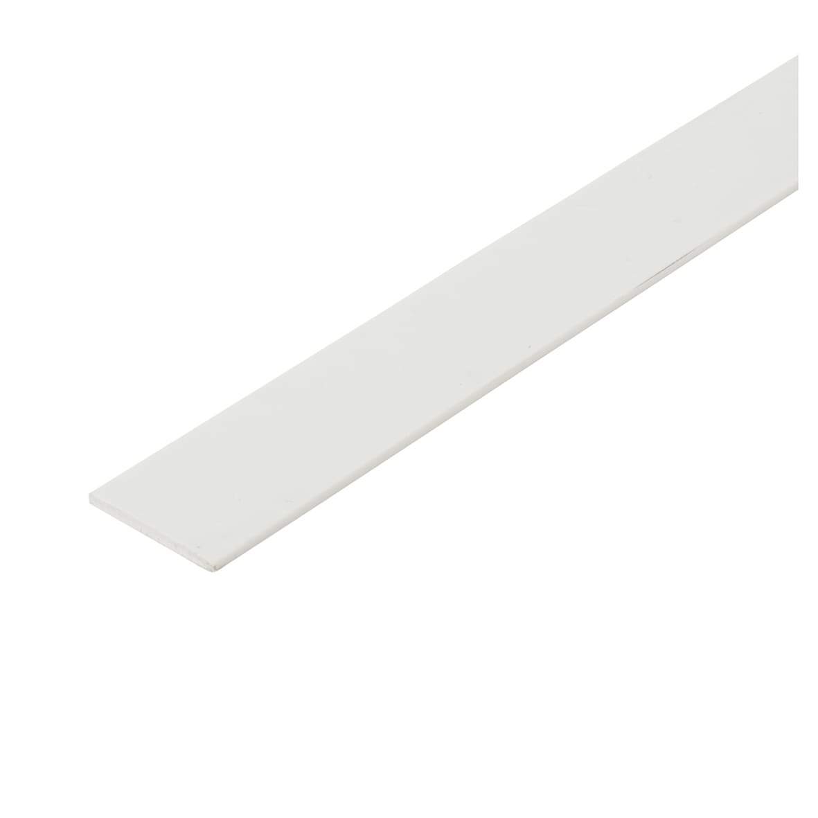 1000mm Plastic Flat Bar - 15.5 x 2mm - White