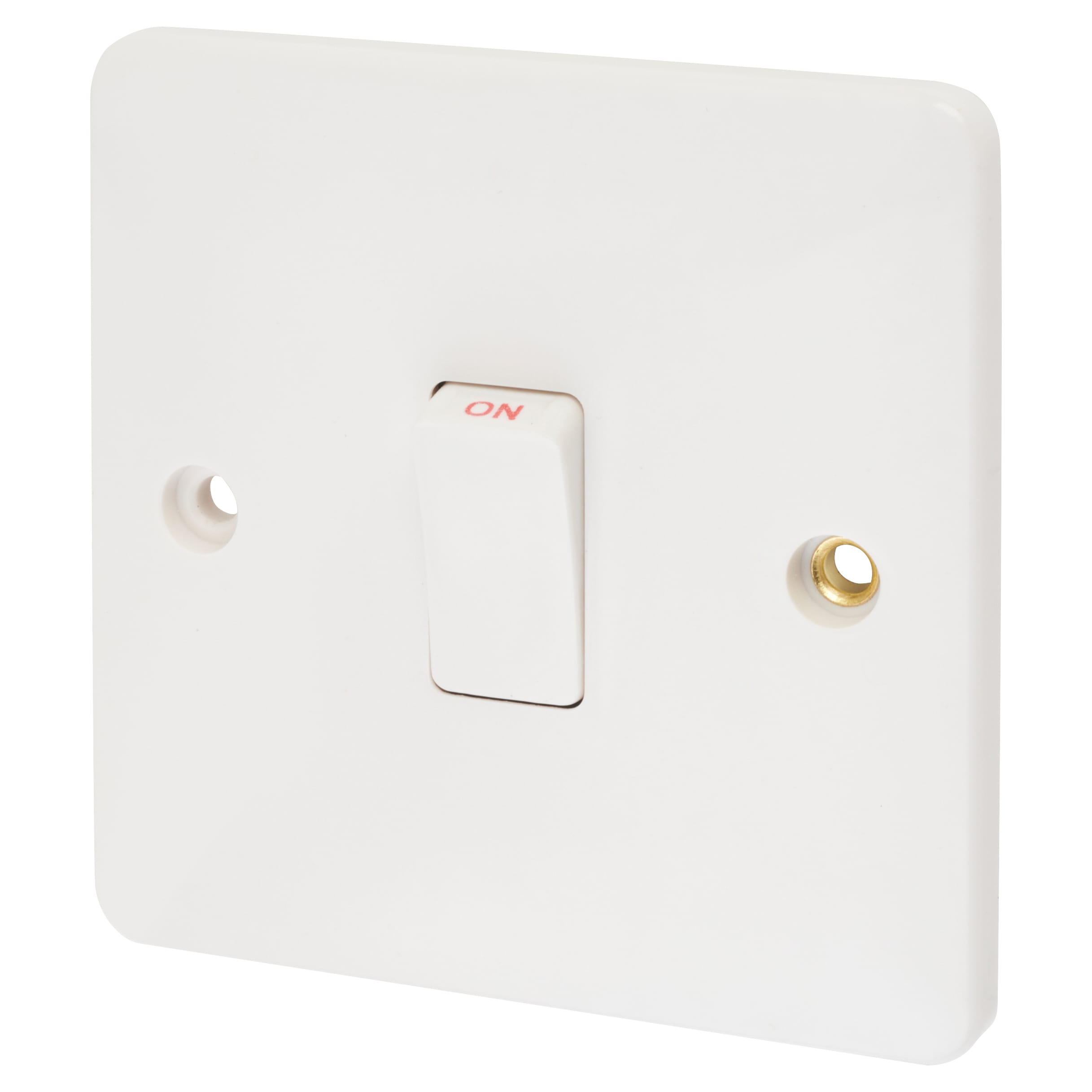 20A 1 Gang Double Pole Appliance Switch - White