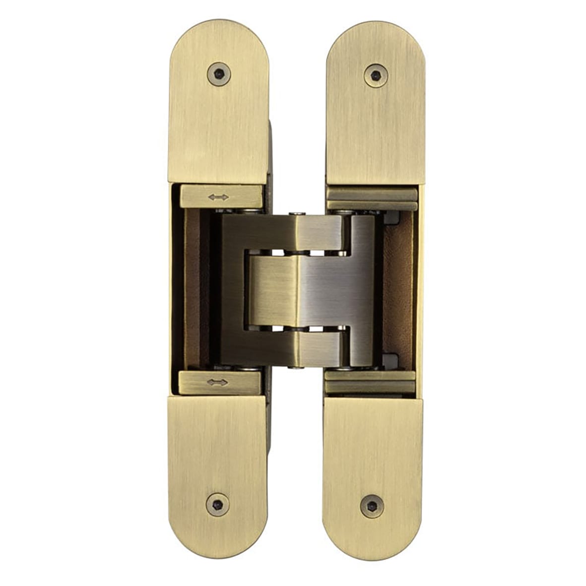 3D Fire Rated Concealed Door Hinge - 160 x 30mm - Antique Brass