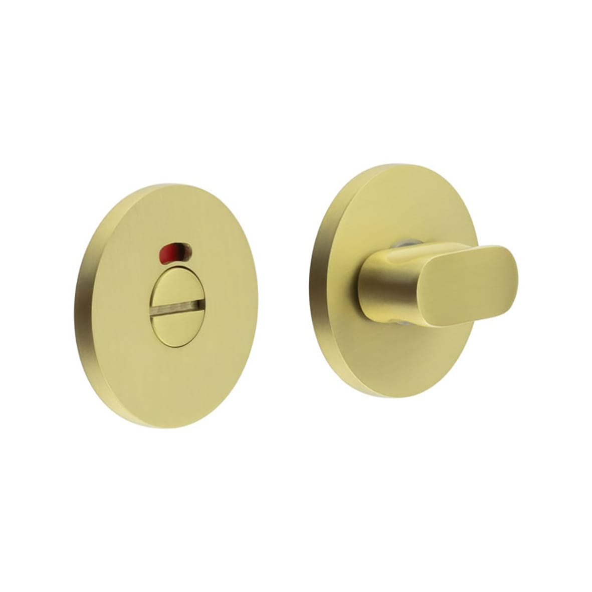Bathroom Turn & Release with Indicator - 54mm Diameter - Satin Brass
