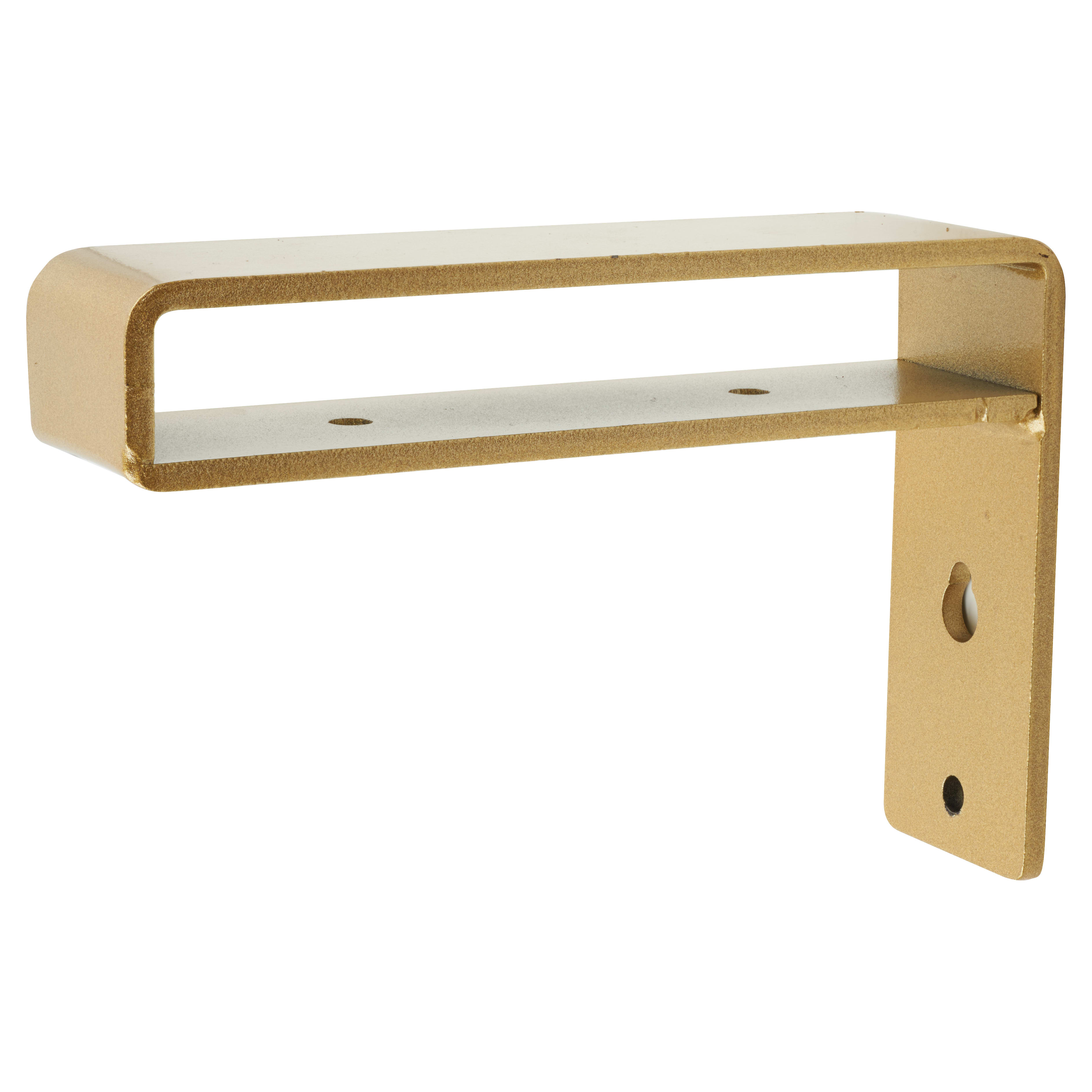Shelf Support Shelf Bracket - 150 x 100mm - Satin Brass - Pair