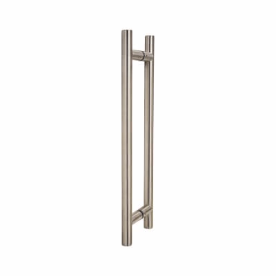 Satin Stainless Steel 19mm T-Bar Door Pull Handles - Back to Back - 305mm Centres