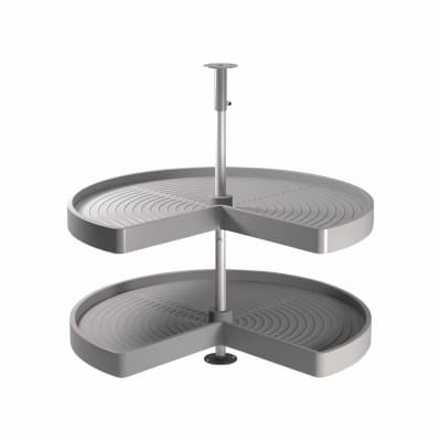 3/4 Tray Carousel Set - Cabinet Width 900mm - Grey Plastic