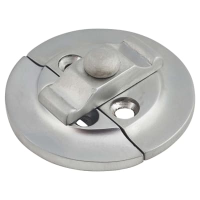 Round Butterfly Catch - 38mm Diameter - Satin Chrome