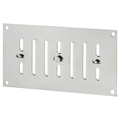 Hit & Miss Vent - 165 x 89mm - Polished Stainless Steel