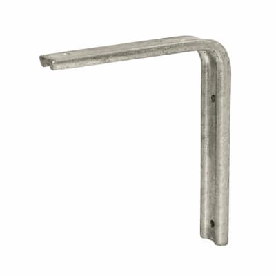 Fluted Steel Angle Shelf Bracket - 200 x 150mm - Galvanised - Pack of 5