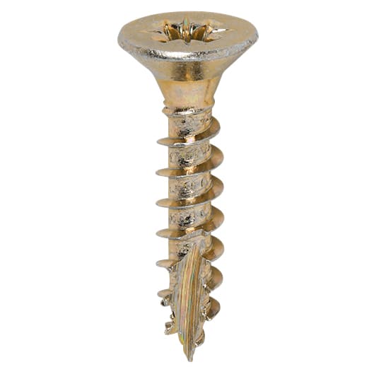 Classic Pozi Countersunk Wood Screws - 5.0 x 25mm - Yellow Zinc - Pack of 200