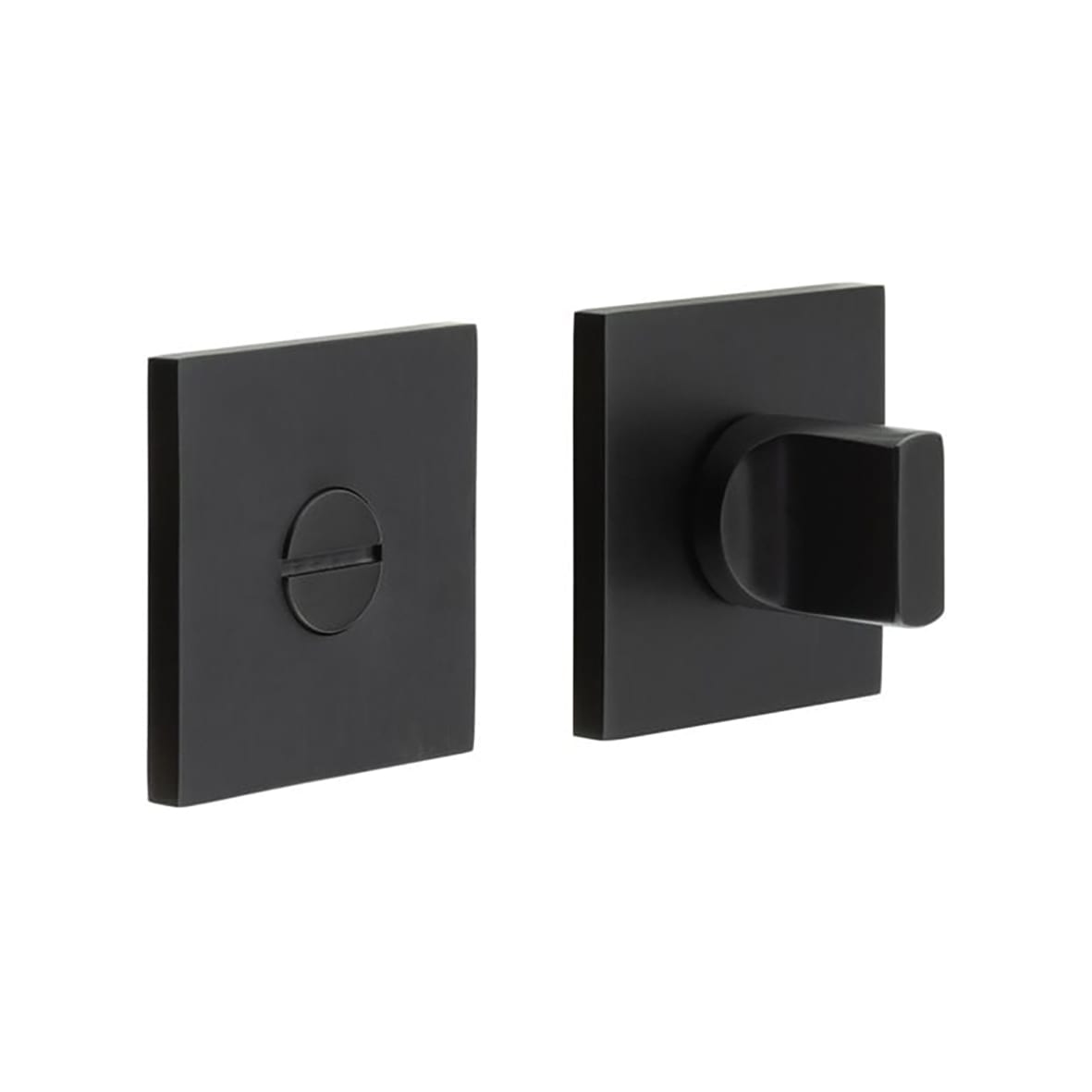 Square Bathroom Turn & Release - 54 x 54mm - Matt Black