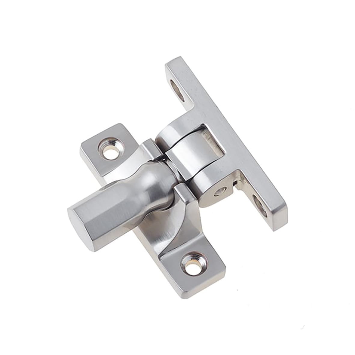 Brighton Sash Window Fastener - Pattern 2 - 55 x 15mm - Satin Nickel