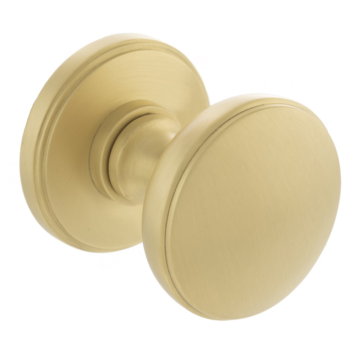 Millhouse Brass Edison Domed Mortice Door Knob - 65mm Rose Diameter - Satin Brass