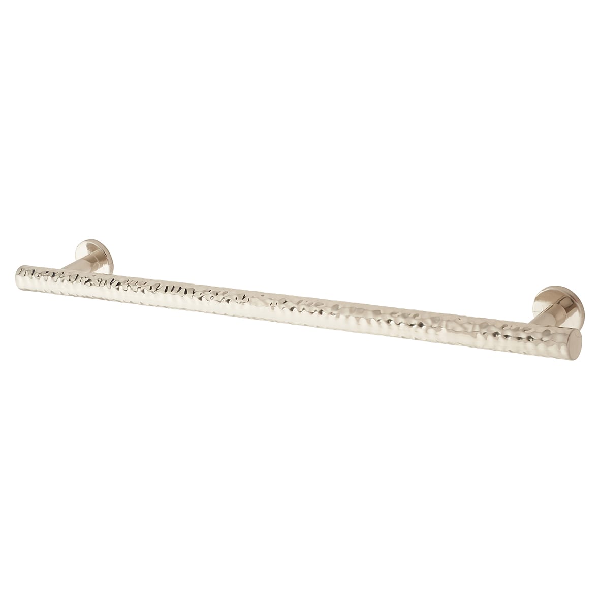 Kendal 10.5mm Hammered T-Bar Cabinet Pull Handle - 224mm Centres - Satin Nickel