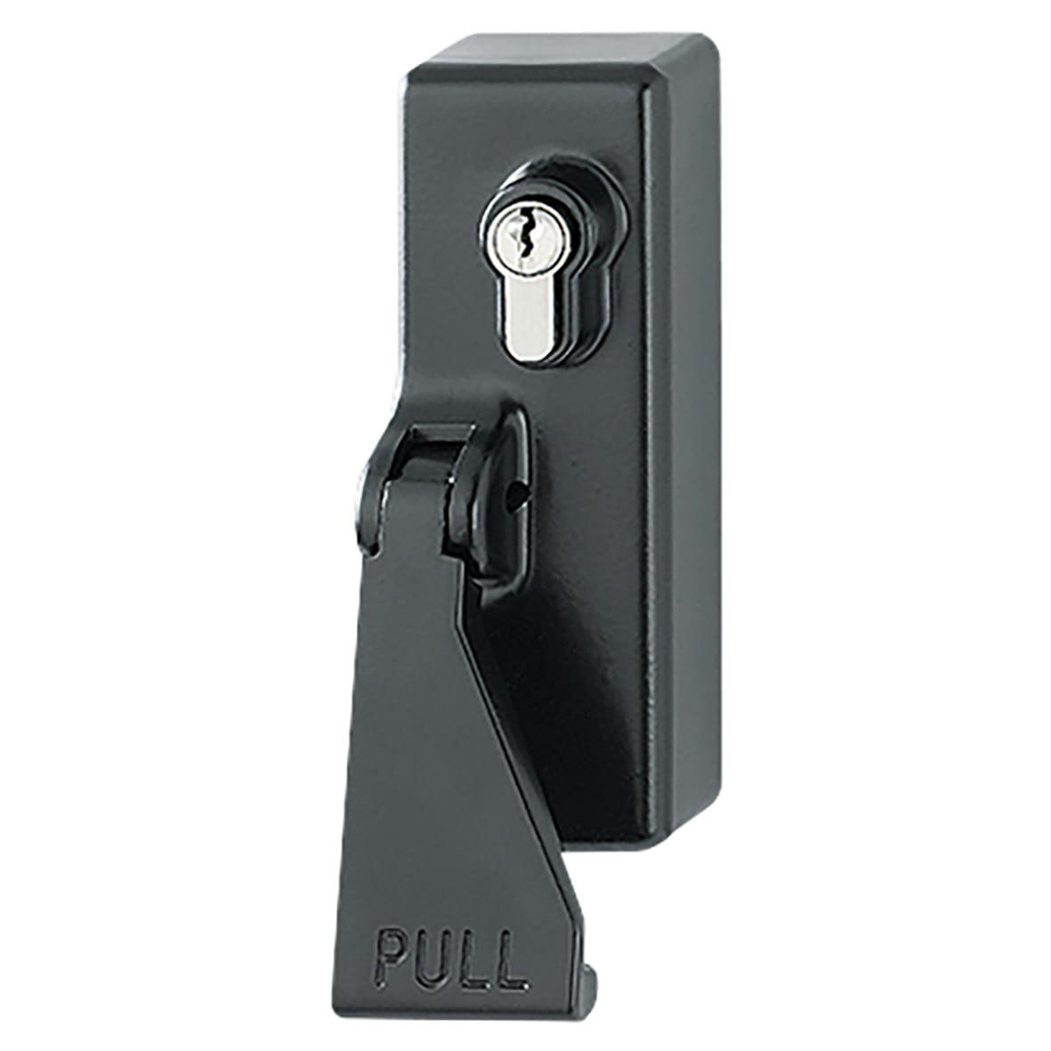 Outside Access Device with Cylinder - Lift Pad - Matt Black