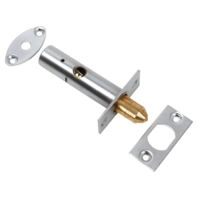 British Pattern Door Rack Bolt - Satin Chrome - Pack of 2 with 1 Key 760726P