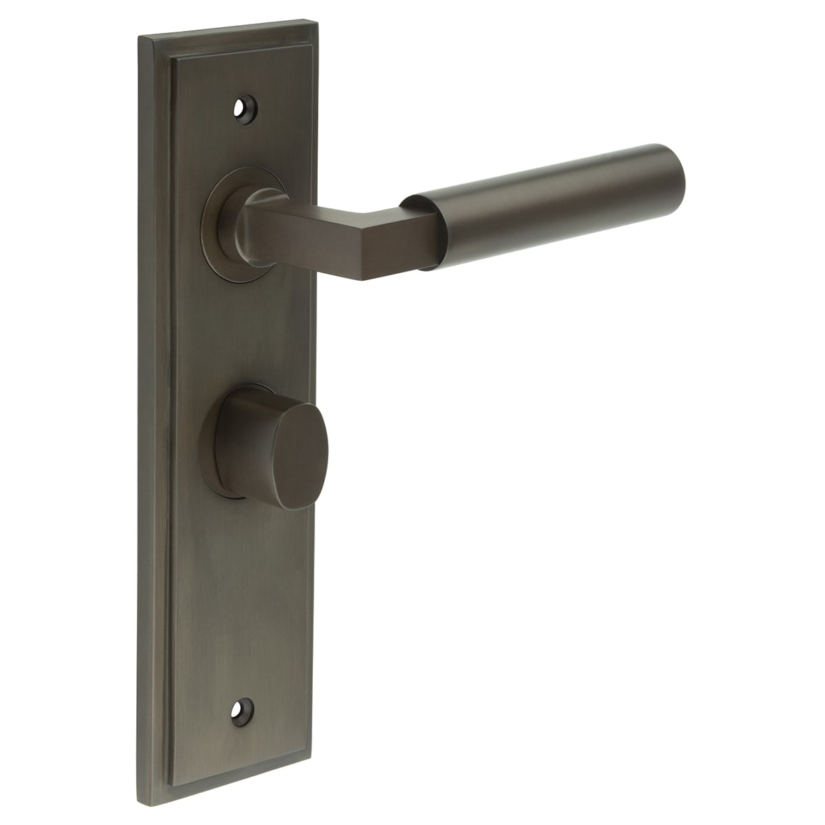 Dark Bronze Fire Rated Bathroom Door Handles - Westminster - Inner 2 - 200 x 55mm