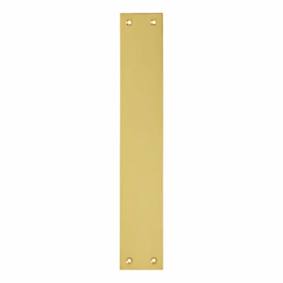 Solid Brass Plain Finger Plate - 300 x 50 x 6mm - Polished