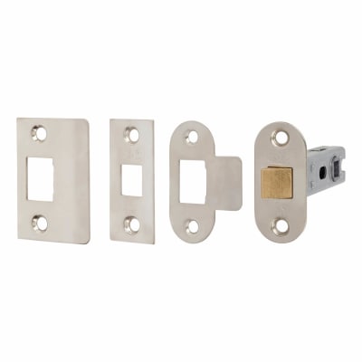 Contract Bolt Through Tubular Latch - 76mm Case - 56mm Backset - Radius/Square - Pol Nickel