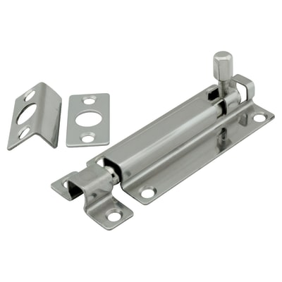 Polished Stainless Steel Straight Barrel Bolt - 200 x 38mm