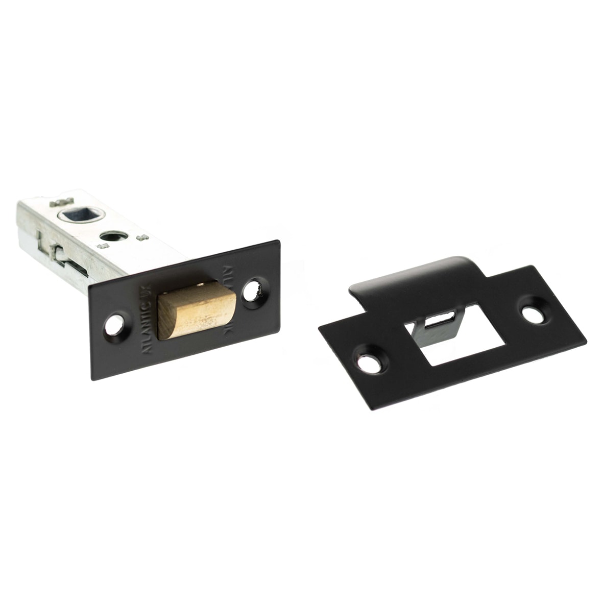 Heavy Duty Tubular Latch - 80mm Case - 60mm Backset - Square - Matt Black