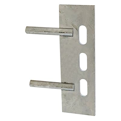 Fence Panel Gravel Board Clip - 2 Pin - 50 x 150mm - Galvanised