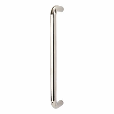 Polished Stainless Steel 19mm D-Bar Door Pull Handle - Bolt Fix - 305mm Centres