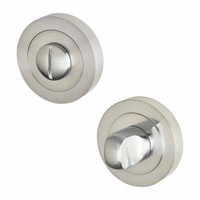 Bathroom Turn & Release - 50mm Diameter - Satin Chrome