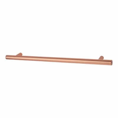 12mm T-Bar Cabinet Pull Handle - 224mm Centres - Bright Copper
